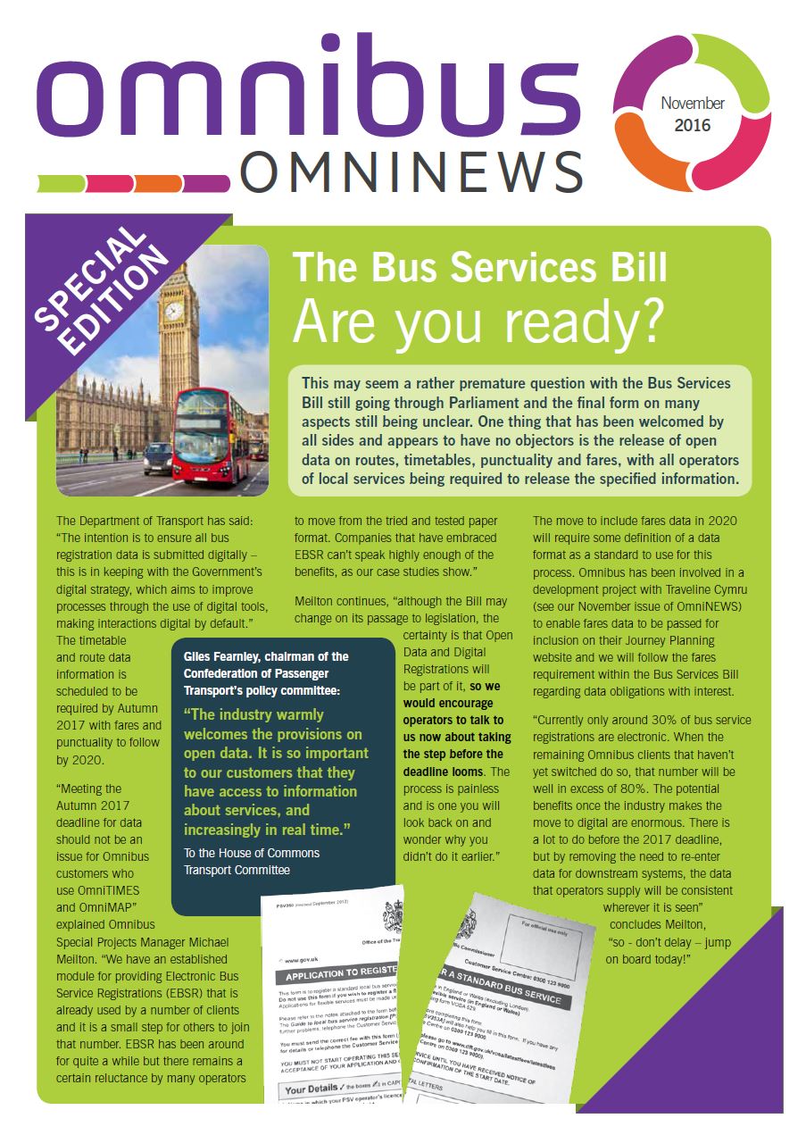 OmniNEWS - November 2011 Bus Services Bill Special Edition